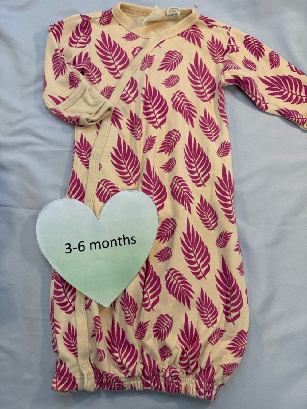 PARADE - LIKE NEW Canadian Organic cotton Cream and Pink Sleep Sacks/night gown